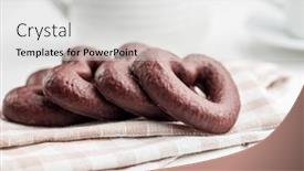  Presentation with hearts - PPT theme consisting of sweet-chocolate-hearts background and a white colored foreground