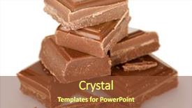  Presentation with white chocolate - Beautiful presentation design featuring sweet chocolate isolated on white backdrop and a tawny brown colored foreground