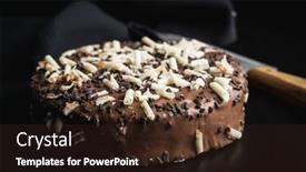  Presentation with chocolate - Theme with sweet-chocolate-pie-cake background and a wine colored foreground