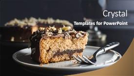  Presentation with sprinkles - Audience pleasing theme consisting of sweet-chocolate-pie-cake backdrop and a dark gray colored foreground