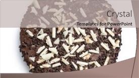  Presentation with sprinkles - Colorful PPT theme enhanced with sweet-chocolate-pie-cake backdrop and a light gray colored foreground