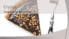  Presentation with chocolate nuts - Presentation design consisting of sweet-chocolate-pie-with-crushed background and a light gray colored foreground