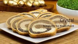  Presentation with seed - Colorful slide deck enhanced with sweet christmas - traditional polish poppy-seed cake backdrop and a yellow colored foreground