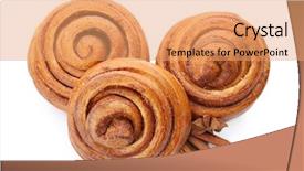  Presentation with cinnamon - Amazing slides having sweet cinnamon rolls on white backdrop and a coral colored foreground