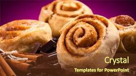  Presentation with cinnamon - PPT layouts enhanced with sweet cinnamon rolls background and a tawny brown colored foreground