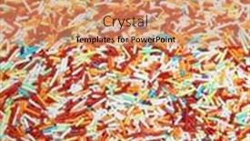  Presentation with colored - Colorful slides enhanced with sweet-colored-granules-background backdrop and a coral colored foreground