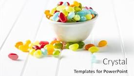  Presentation with jelly - Slide set enhanced with sweet-colorful-jelly-beans background and a white colored foreground