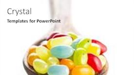  Presentation with jelly - Cool new slide set with sweet-colorful-jelly-beans backdrop and a white colored foreground