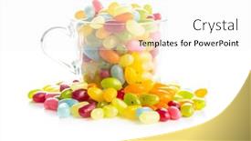  Presentation with jelly - Presentation theme with sweet-colorful-jelly-beans background and a white colored foreground
