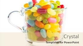  Presentation with jelly - PPT theme having sweet-colorful-jelly-beans background and a yellow colored foreground