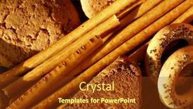  Presentation with cookies - Audience pleasing presentation theme consisting of sweet-cookies-and-crackers-close backdrop and a tawny brown colored foreground