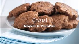  Presentation with chocolate biscuits - Amazing PPT layouts having sweet-cookies-crunchy-chocolate-biscuits backdrop and a tawny brown colored foreground