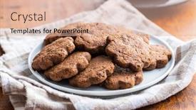  Presentation with chocolate biscuits - Theme having sweet-cookies-crunchy-chocolate-biscuits background and a lemonade colored foreground