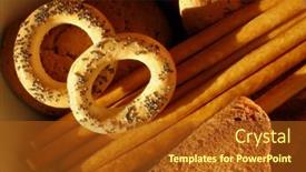  Presentation with cookies - Slide deck with sweet-cookies-sticks-and-crackers background and a tawny brown colored foreground