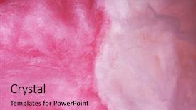 Presentation with sweet candy - Amazing slide deck having sweet cotton candy closeup backdrop and a coral colored foreground