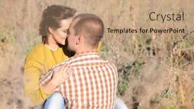  Presentation with dating - Presentation enhanced with sweet-couple-outdoor-dating background and a coral colored foreground