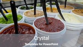  Presentation with sweet candy - Slides consisting of sweet creamy milk guava candy background and a gray colored foreground