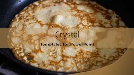  Presentation with frying - Beautiful slides featuring sweet-crepes-frying-in-pan backdrop and a yellow colored foreground