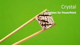  Presentation with chocolate dessert - Slides featuring sweet-dessert-cakes-marshmallows-covered background and a shamrock green colored foreground