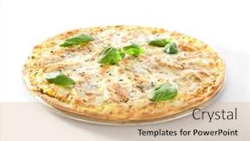  Presentation with alternative - PPT theme enhanced with sweet-dessert-pizza-bianca background and a coral colored foreground