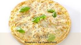  Presentation with alternative - Beautiful slide deck featuring sweet-dessert-pizza-bianca backdrop and a yellow colored foreground