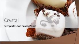  Presentation with dessert - Cool new theme with sweet dessert backdrop and a white colored foreground