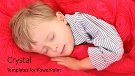  Presentation with evaluation of 5 years old boy - Theme having sweet dreams - 3-4 years old boy sleeping background and a  colored foreground
