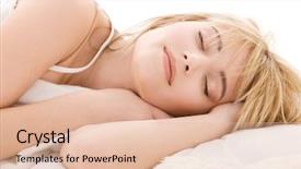  Presentation with teenage suicide - PPT theme consisting of sweet dreams - bright closeup picture of sleeping background and a lemonade colored foreground