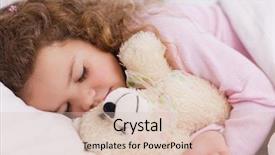  Presentation with esami medie girl power - Theme consisting of sweet dreams - little girl hugging her teddy background and a lemonade colored foreground