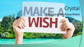  Presentation with beach - Slide deck featuring sweet dreams - make a wish card background and a  colored foreground