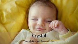  Presentation with sleeping baby - Theme enhanced with beach chairs on sand beach concept for rest relaxation holidays spa resort with copy space area background and a light blue colored foreground