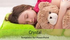  Presentation with teddy bear - Audience pleasing slide deck consisting of sweet dreams - young girl taking a peaceful backdrop and a yellow colored foreground