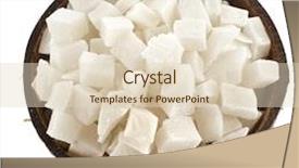  Presentation with coconut fruit - Cool new slide set with semicircle - sweet dried cubes of coconut backdrop and a lemonade colored foreground