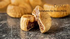  Presentation with sweet - Theme having sweet-dried-figs-on-old background and a gold colored foreground