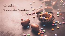  Presentation with bird eggs - Slides enhanced with sweet-easter-chocolate-eggs background and a lemonade colored foreground