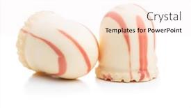  Presentation with foam - Amazing presentation design having sweet-foam-dessert-marshmallow-covered backdrop and a sky blue colored foreground