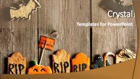  Presentation with halloween animated - Slide set with blank sale tag on red glitter background background and a red colored foreground