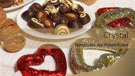  Presentation with dried food - Audience pleasing PPT layouts consisting of sweet-food-background-for-christmas backdrop and a coral colored foreground