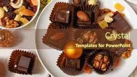  Presentation with christmas chocolate - Slide deck enhanced with sweet-food-background-for-christmas background and a tawny brown colored foreground