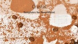  Presentation with food cocoa - Audience pleasing presentation design consisting of sweet-food-top-view-background backdrop and a coral colored foreground