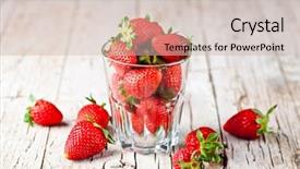  Presentation with rustic healthy - Cool new presentation theme with sweet food vitamins and fruity backdrop and a soft green colored foreground