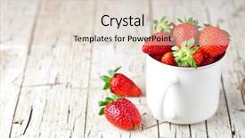  Presentation with rustic healthy - Theme enhanced with sweet food vitamins and fruity background and a lemonade colored foreground