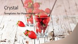  Presentation with rustic healthy - Cool new PPT layouts with sweet food vitamins and fruity backdrop and a coral colored foreground