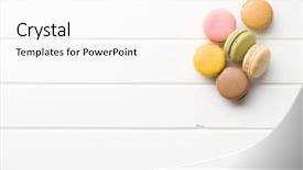  Presentation with sweet - Beautiful presentation design featuring macaroon - sweet french macarons on white backdrop and a white colored foreground