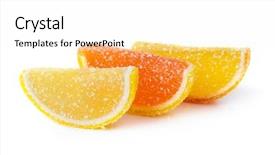  Presentation with fruit preservations - Audience pleasing presentation theme consisting of sweet fruit lemon marmalade isolated backdrop and a white colored foreground