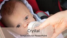  Presentation with drinking water - Audience pleasing slides consisting of sweet funny baby drinking water backdrop and a lemonade colored foreground