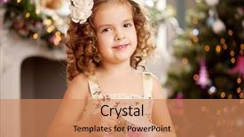  Presentation with tea party - PPT theme featuring sweet girl with tea background and a  colored foreground