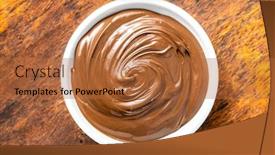  Presentation with spread - Audience pleasing slides consisting of sweet-hazelnut-spread-chocolate-cream backdrop and a red colored foreground