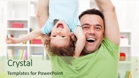  Presentation with fun - Colorful PPT layouts enhanced with sweet home - happy and fun time backdrop and a mint green colored foreground