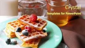  Presentation with waffles - Colorful slides enhanced with sweet-homemade-waffles-with-forest backdrop and a tawny brown colored foreground